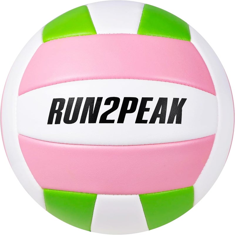 RUN2PEAK Soft Touch Volleyball Ball Gifts for Teen Girls Kids Youth Team Beginners Durable Volleyballs for Outdoor Indoor Beach Pool Water Play Official Size 5 Training Practice Volley Ball - Image 1